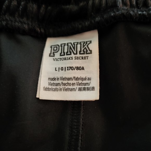 Vs pink crushed velvet joggers size large. NWOT - Picture 4 of 7